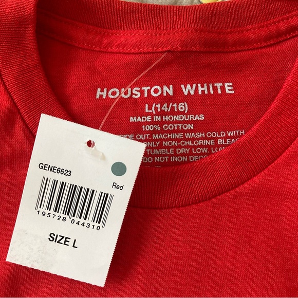 Houston White T-Shirt Short Sleeve | NWT | Size L 14/16 - Picture 5 of 6